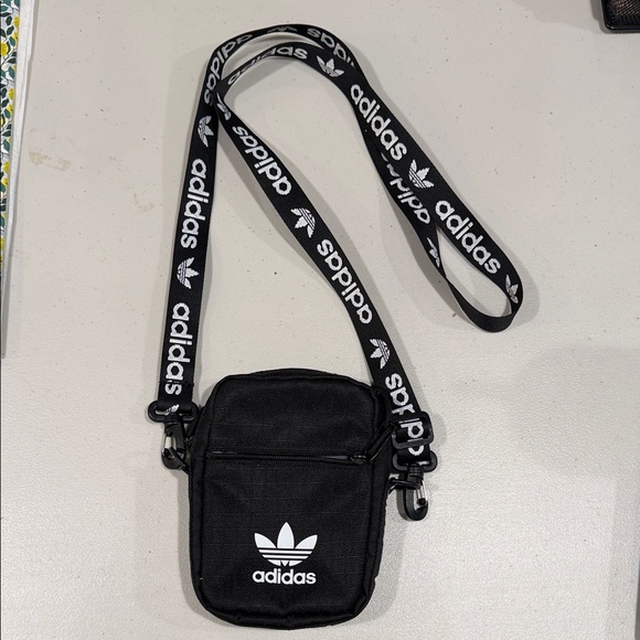 adidas Other - Adidas Black Belt Bag with Logo Strap